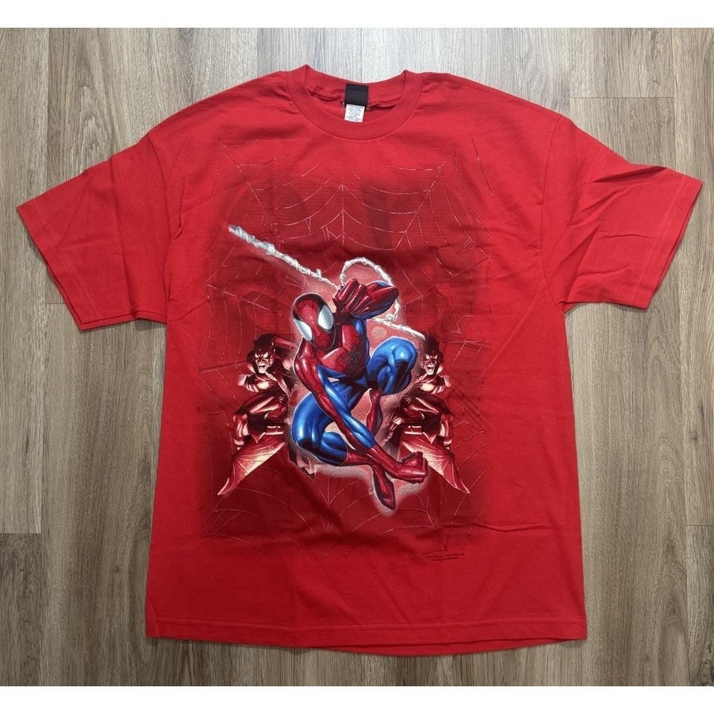 Vintage 2002 Marvel Pomo Spider-Man T Shirt Size‎ XL
